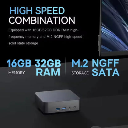 Ornate Windows 11 Pro Mini PC Core i9 8950HK 32GB RAM 1TB 2TB SSD 4K HD WiFi6 BT5.2 Home Gaming Desktop With 3 Years Warranty