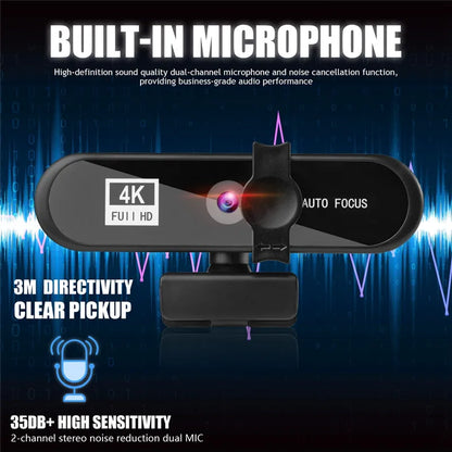 8K/4K HD Webcam Autofocus Conference PC Live Broadcast Webcam USB Webcam Office Meeting House With Microphone 1080P HD Webcam