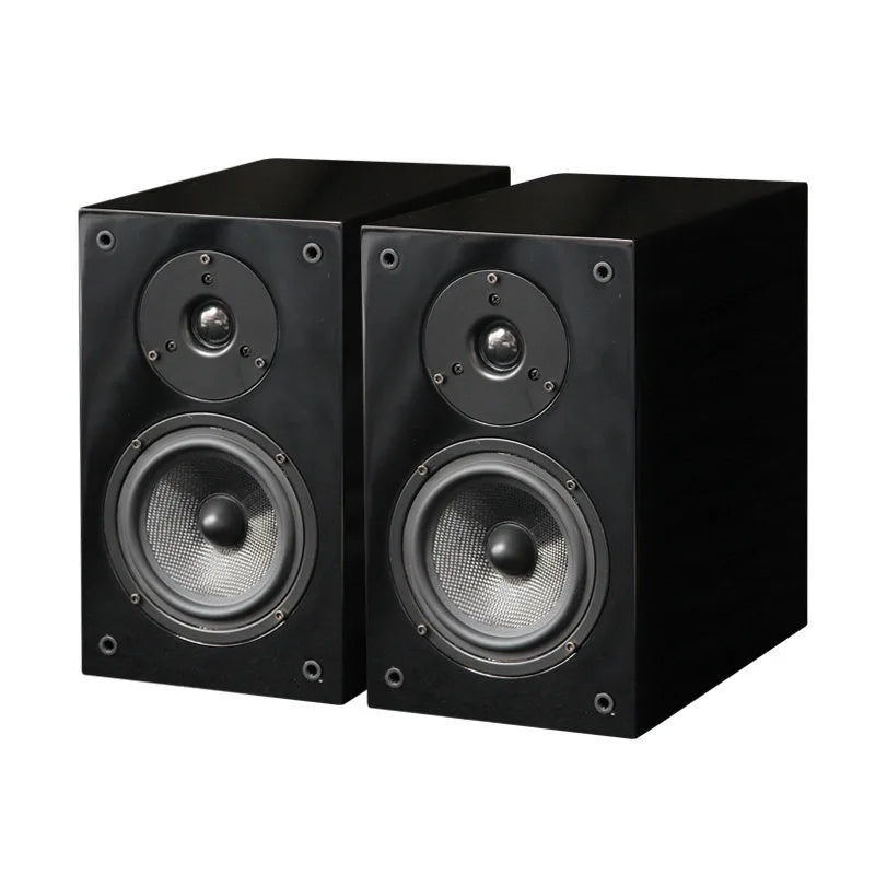 5-inch HIFI Passive Bookshelf Speaker 150W Output Power 3-inch Tweeter Unit Lacquered Shell Professional Monitor Speaker