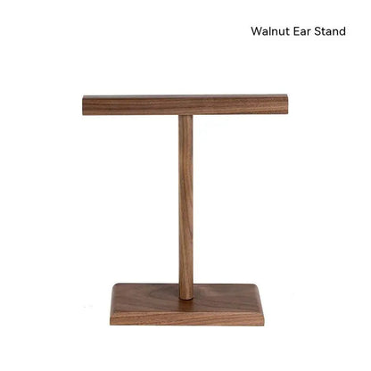 Wooden Stand Holder for Headset Display Shelf Desk Hanger T Shape Headphones Stands Storage Brackets Home Storage Organizer