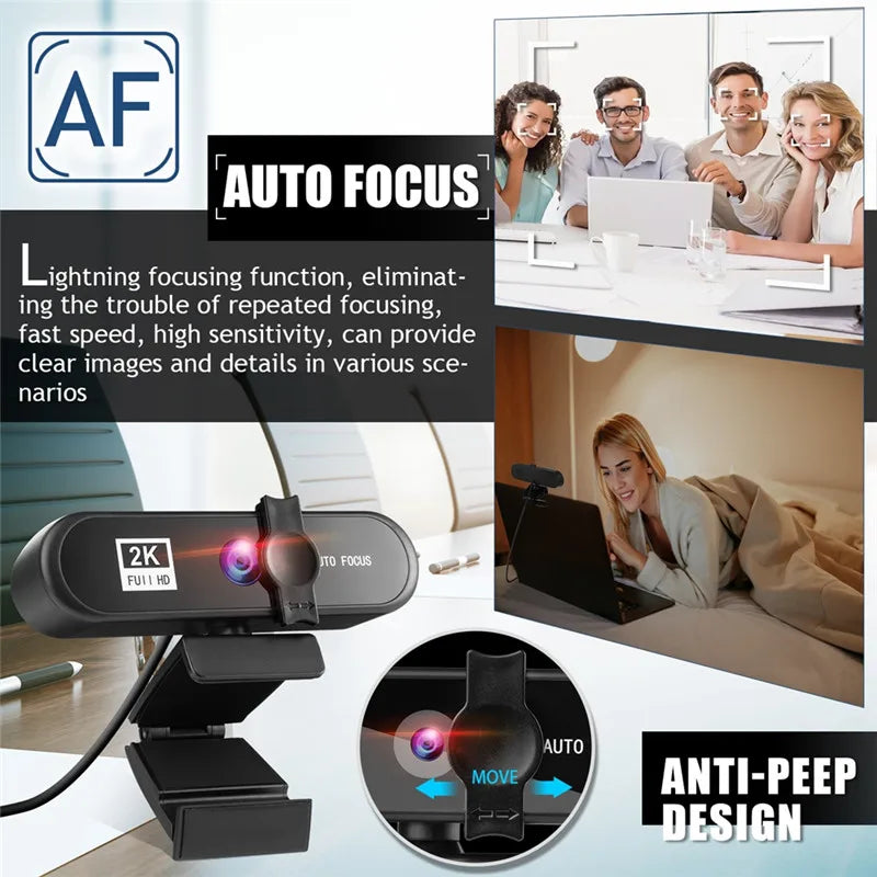 8K/4K HD Webcam Autofocus Conference PC Live Broadcast Webcam USB Webcam Office Meeting House With Microphone 1080P HD Webcam