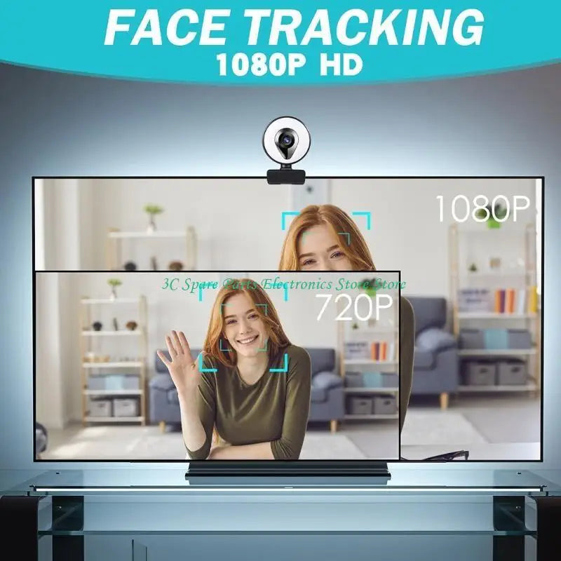 SZ Webcam 1080P 4K 2K AutoFocus Web Camera USB PC Computer Webcam 3 Light Modes