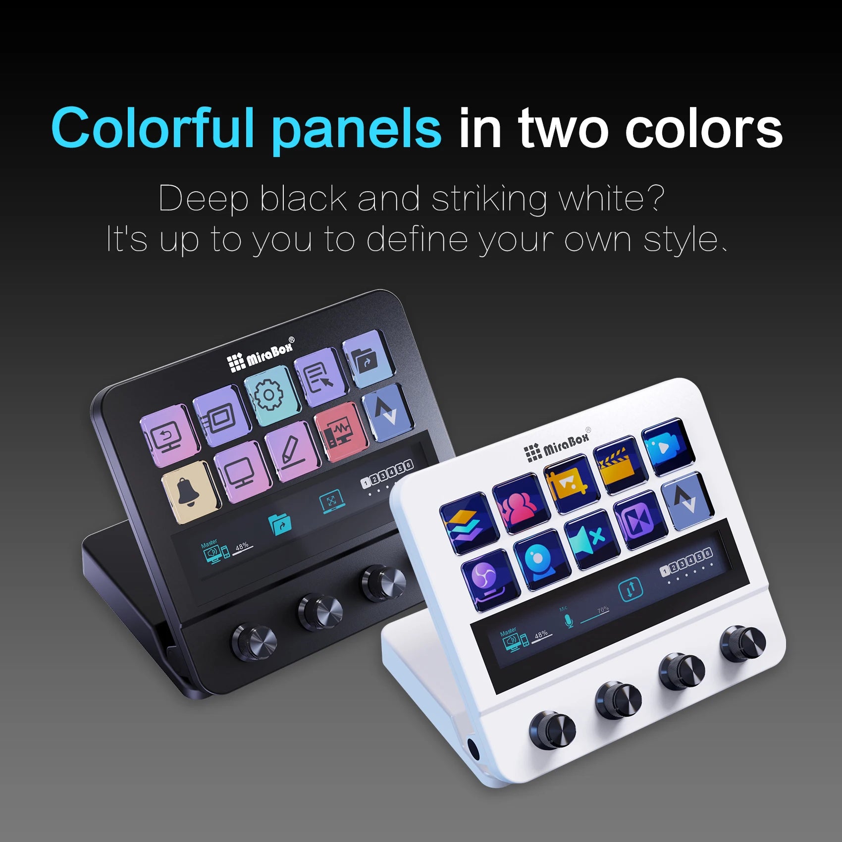 Mirabox N4 Stream deck 10 LCD Keys Button Live Console Mini Keypad Streamdeck Deck Dock macropad Stream Desk Studio Controller