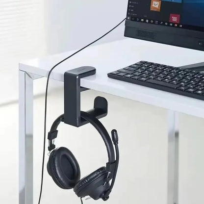 360° Rotating Headphone Stand Desktop Headset Holder PC Gaming Headset Desk Hanger Hook For Headphone Storage Hangin Organizer