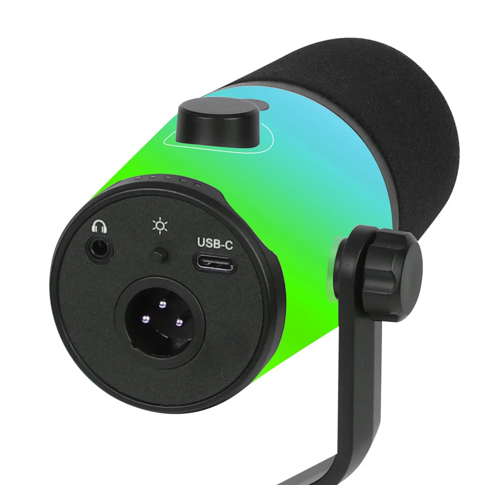 G-MARK USB Dynamic Microphone PC Computer Cardioid Podcast Mic Video Streaming RGB Mute