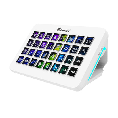 Mirabox XL 32-Key Visual Stream Deck Streamdeck Deck Dock Macro Pad Controller Desktop Console Stream Desk For OBS Streaming