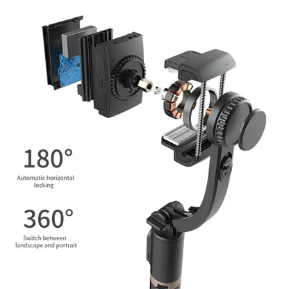 BSLIUFANG NEW mini 360 Rotation Following Shooting Mode Stabilizer Gimbal For Smartphone Live Photography Selfie Stick Tripod