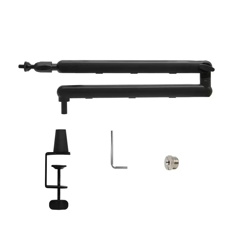 Desktop Mic Stand - Foldable Anti-Shock Cantilever Holder Mic Boom Arm