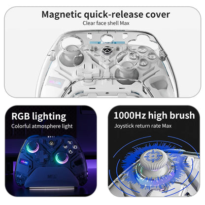 Aolion K10 RGB Wireless Gaming Controller With Charging Dock Gamepad Hall Effect Joystick Trigger For Nintend Switch 2/PC/Phone