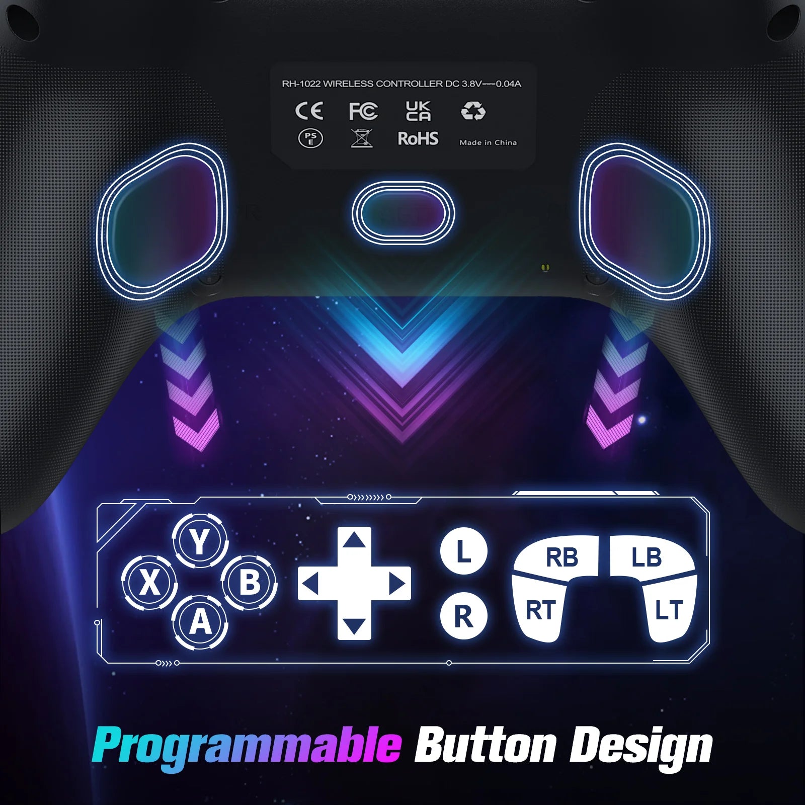 RGB Wireless For Xbox Controller Xbox One/xbox Series X/S/PC With 650mah Battery gamepad Multi-Function Joystick Controller