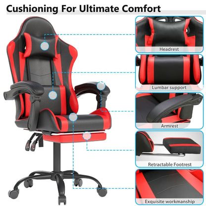 Ergonomic High Back Racing Style Executive Gaming Chair With Headrest &amp; Lumbar Support For Computer Office, Custom