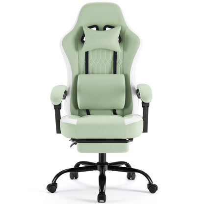 JHK Ergonomic Computer Gaming Chair Height Adjustable 360° Swivel with Headrest Lumbar Support Linkage Armrests For Office Home