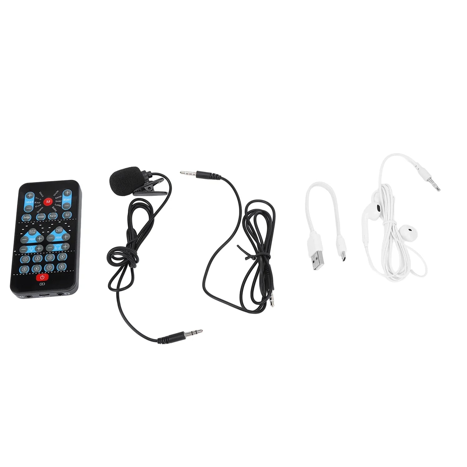 8 Sound Effects Mini Voice Changer Card Support Multi Languages Beautification Handheld Sound Card for Mobile Phone Computer