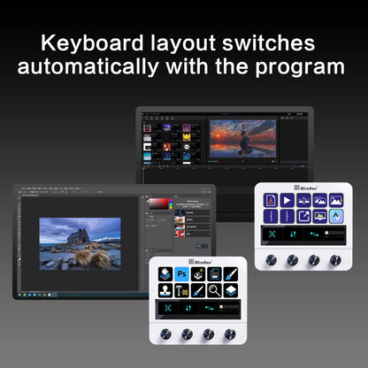 Mirabox N4 Stream deck 10 LCD Keys Button Live Console Mini Keypad Streamdeck Deck Dock macropad Stream Desk Studio Controller