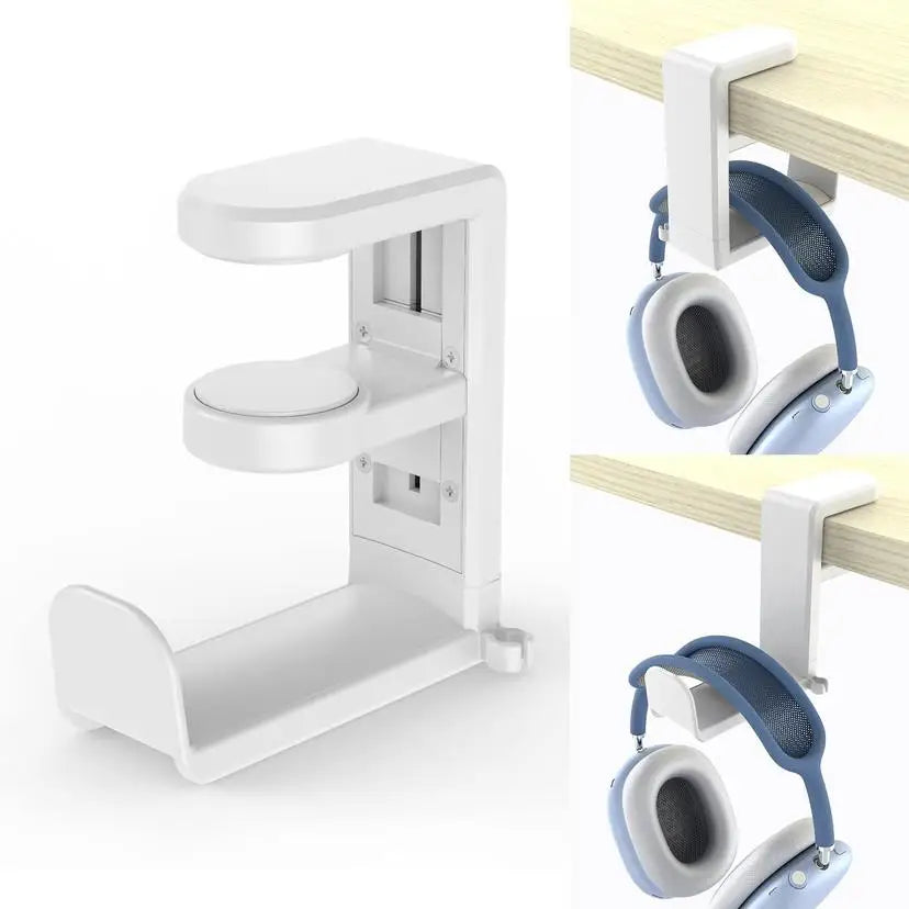 360° Rotating Headphone Stand Desktop Headset Holder PC Gaming Headset Desk Hanger Hook For Headphone Storage Hangin Organizer