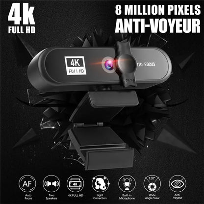8K/4K HD Webcam Autofocus Conference PC Live Broadcast Webcam USB Webcam Office Meeting House With Microphone 1080P HD Webcam