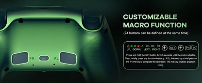 RGB Light Controller For PlayStation 5/PS5 Pro/Slim/PC Wireless Gamepad Marco/Turbo NO Drift Hall Effect Gaming Control Joystick