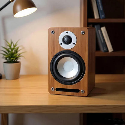 X100 HIFI Passive Bookshelf Speaker 5.5 Inch 2 Way Audiophile Wooden Monitor Speaker 60W2 Output Power 3 Inch Tweeter Unit