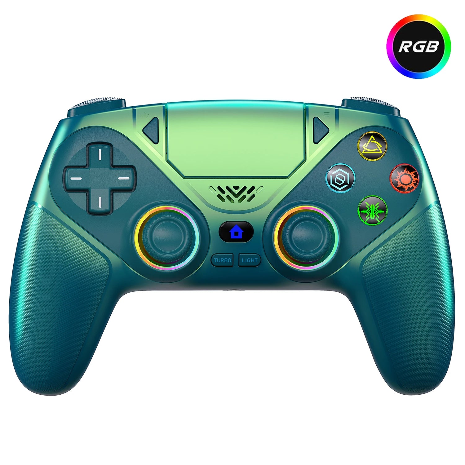 RGB Light Controller For PlayStation 5/PS5 Pro/Slim/PC Wireless Gamepad Marco/Turbo NO Drift Hall Effect Gaming Control Joystick