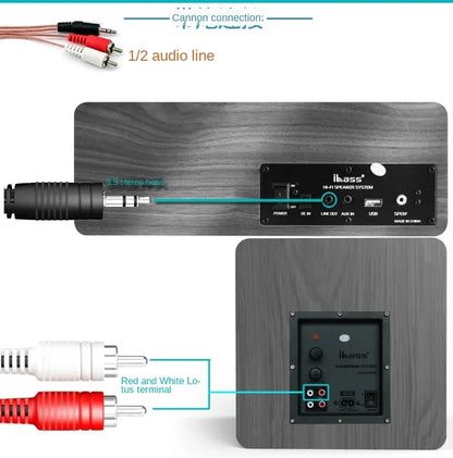 6.5 Inch active Subwoofer Speaker High-power 100W Super Bass Home Theater Sound system for active Speakers PC Computer TV Box
