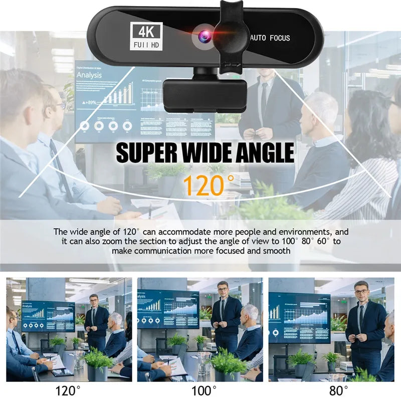 8K/4K HD Webcam Autofocus Conference PC Live Broadcast Webcam USB Webcam Office Meeting House With Microphone 1080P HD Webcam