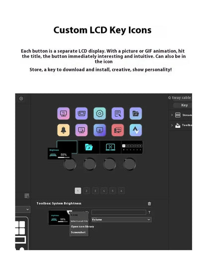 MRSVI N4 Stream Deck Controller, Elgato Alternative, 10 Programmable LCD Keys with 500+ Plugins for Streaming/Editing