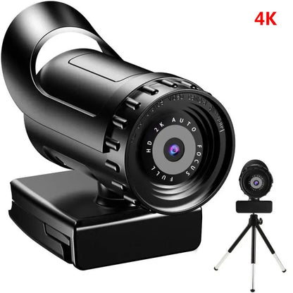 Autofocus 1080p/2K/4K Webcam Computer Camera HD Network USB Live Webcam Rotatable with Tripod for Live Video Conference