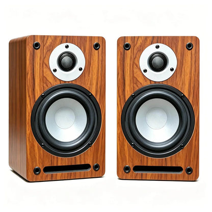 X100 HIFI Passive Bookshelf Speaker 5.5 Inch 2 Way Audiophile Wooden Monitor Speaker 60W2 Output Power 3 Inch Tweeter Unit