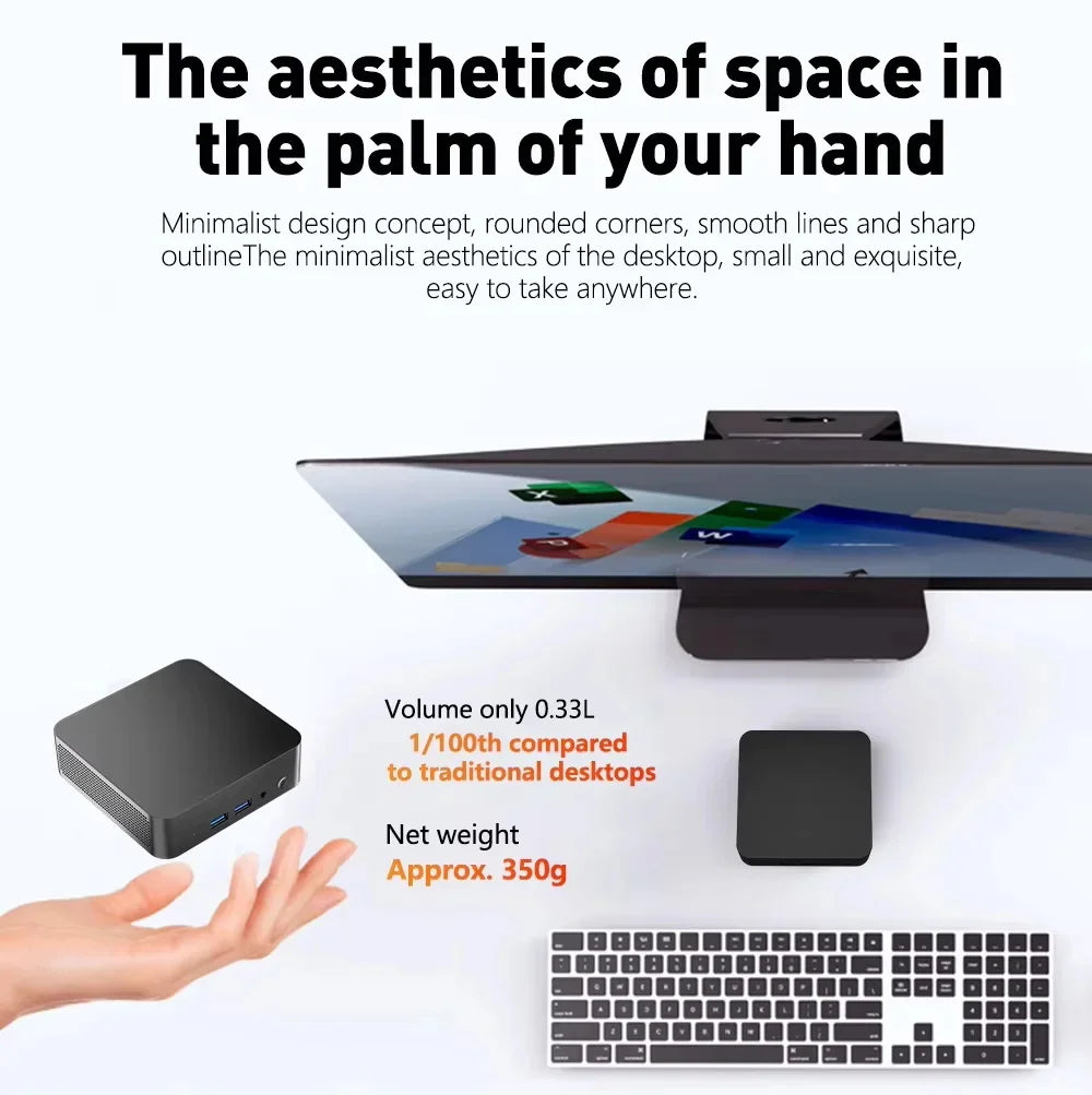 2026 Gaming Mini PC Intel Core i9 10980HK i3 6100U WIFI 6 BT5.2 Portable Computer Windows 11 Pro 16GB 32GB RAM 1TB SSD PC Gamer