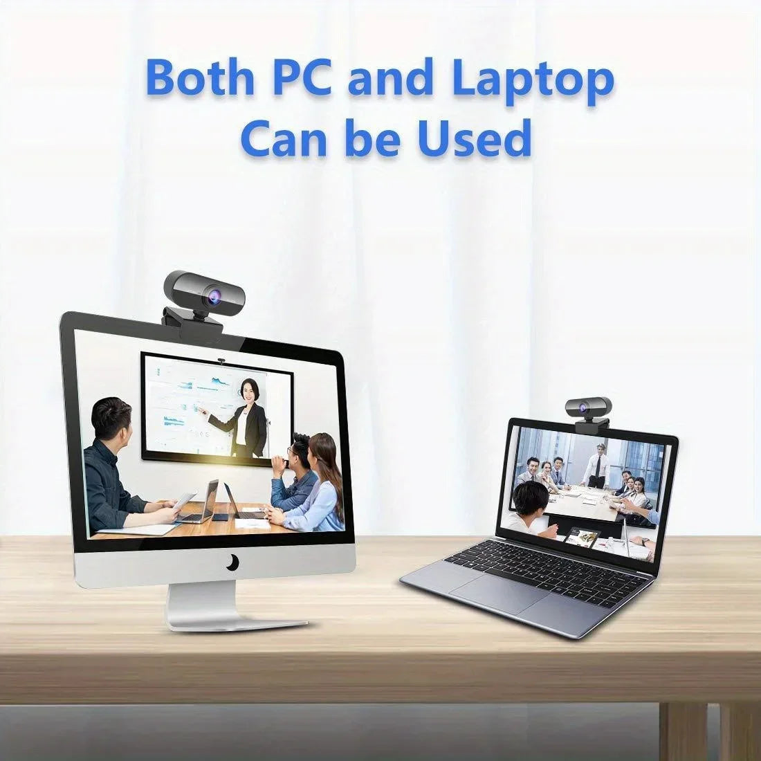 Webcam 1080P Web Cam for Pc Drive-free USB Rotatable Camera with Microphone for Desktop Computer for Video Calling Conference