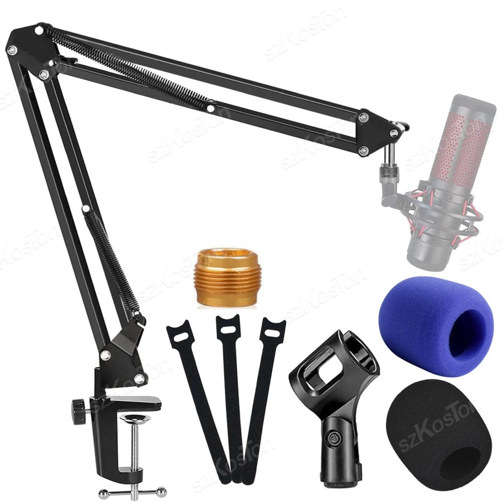 Articulated Arm Microphone Stand Recording Condenser Microphone Stand Adjustable Suspension Scissor Boom Arm for SM7B AM8 A8 A6V