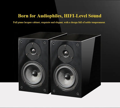 5-inch HIFI Passive Bookshelf Speaker 150W Output Power 3-inch Tweeter Unit Lacquered Shell Professional Monitor Speaker
