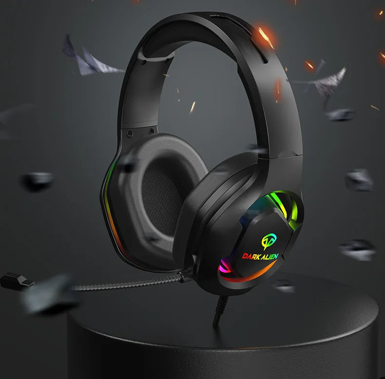 Gaming Headphones For PC/PS4/PS5 EKSA E1000 7.1 Surround RGB Gaming Headset Gamer USB Wired Headphones With Noise Cancelling Mic