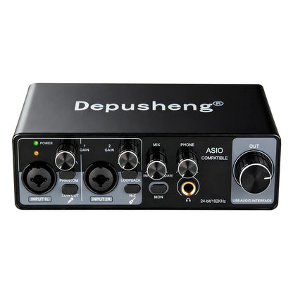 MQ44 ASIO Audio Professional Sound Card 4 Channel 4in 4out USB Audio Interface for Live Recording