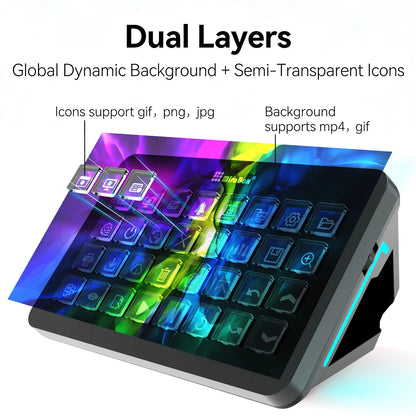 Mirabox XL 32-Key Visual Stream Deck Streamdeck Deck Dock Macro Pad Controller Desktop Console Stream Desk For OBS Streaming