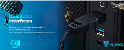 NUBWO HG03 Gaming Headphones with 7.1 Surround Sound USB-A Wired Headsets Gamer with Noise Canceling Mic Comfortable Design
