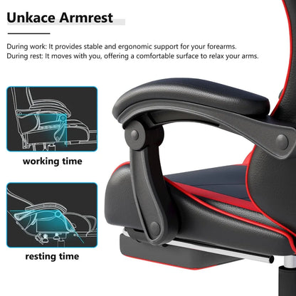 Ergonomic High Back Racing Style Executive Gaming Chair With Headrest &amp; Lumbar Support For Computer Office, Custom
