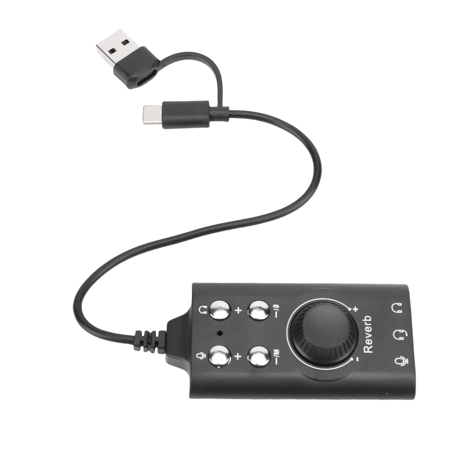 USB Sound Card External Stereo Sound Card with Volume Control USB to 3.5mm Jack Sound Adapter for PC Laptop Desktop Headset