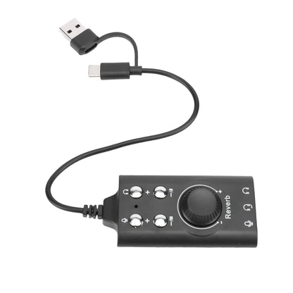 USB Sound Card External Stereo Sound Card with Volume Control USB to 3.5mm Jack Sound Adapter for PC Laptop Desktop Headset