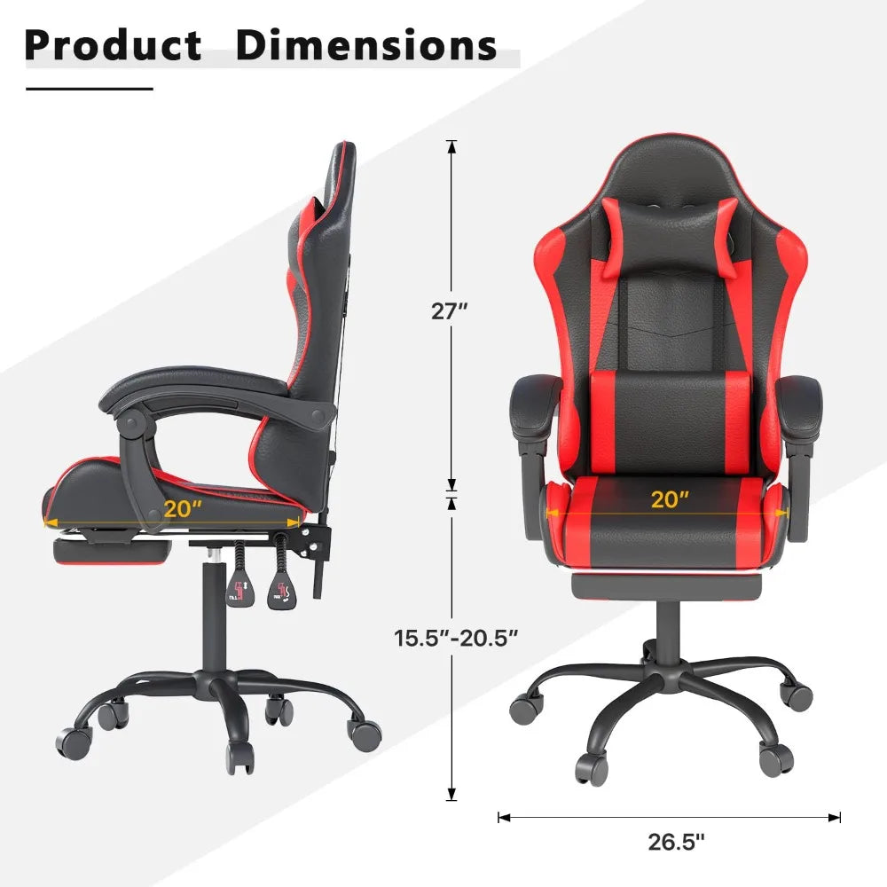 Ergonomic High Back Racing Style Executive Gaming Chair With Headrest &amp; Lumbar Support For Computer Office, Custom