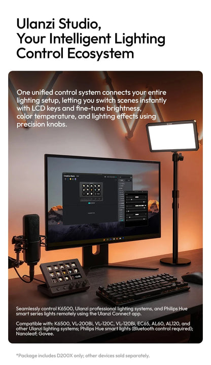 Stream Deck Creative Desktop Control Hub D200X D200H D200 For Video Photo Livestream