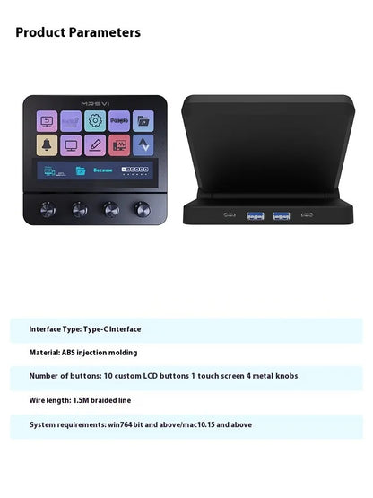 MRSVI N4 Stream Deck Controller, Elgato Alternative, 10 Programmable LCD Keys with 500+ Plugins for Streaming/Editing