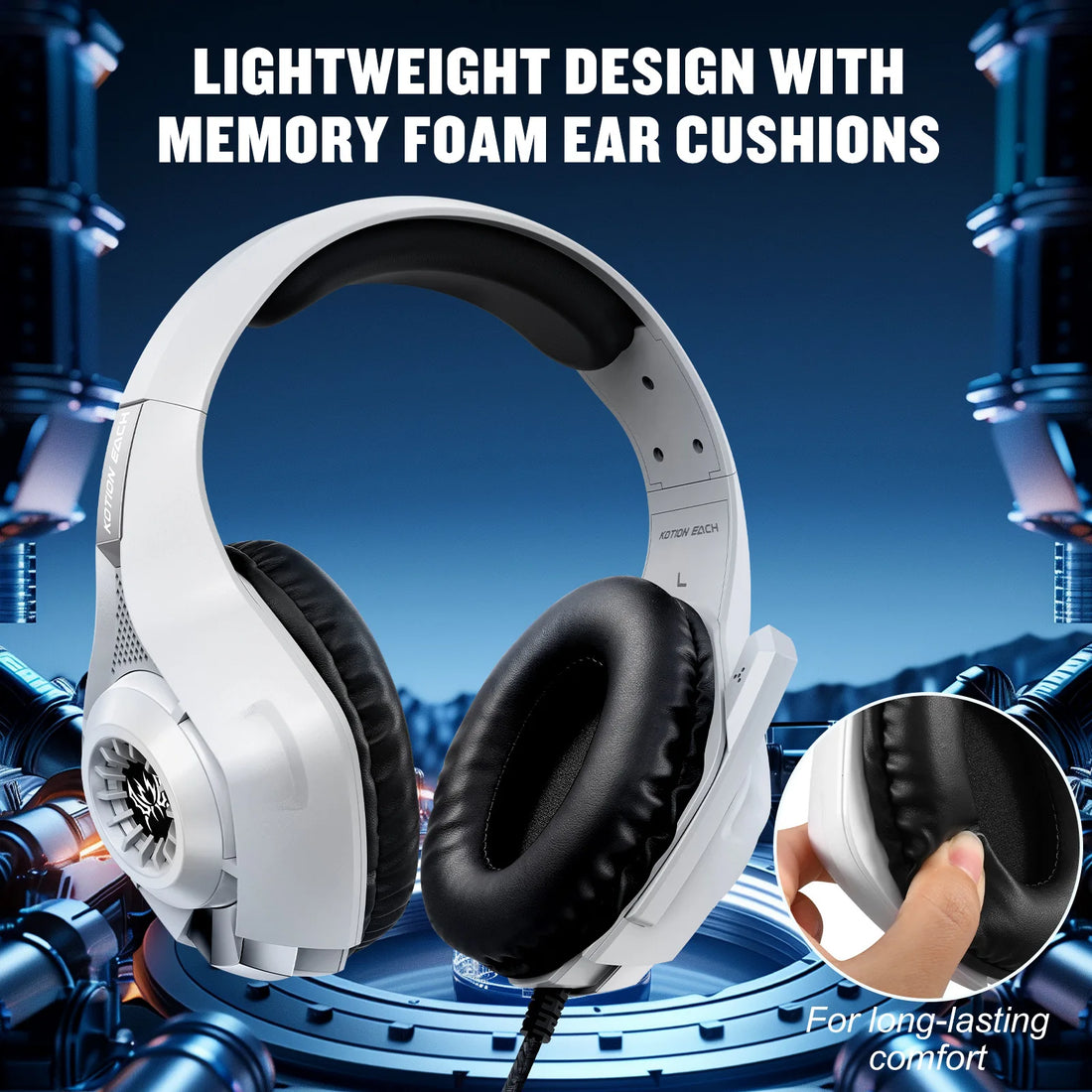 Lightweight Wired Gaming Headset With HD Microphone, Refined Design With Soft And Breathable Ear Cushions, 40mm Powerful Drivers
