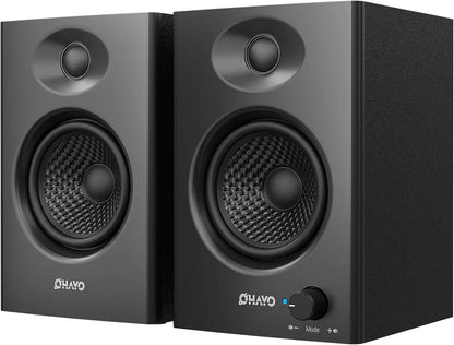 OHAYO Active Bluetooth 5.3 Bookshelf Speakers, 60W MDF Wooden Speaker Unit , 2.0 Computer PC Monitor Gaming Speakers,RCA/AUX/USB