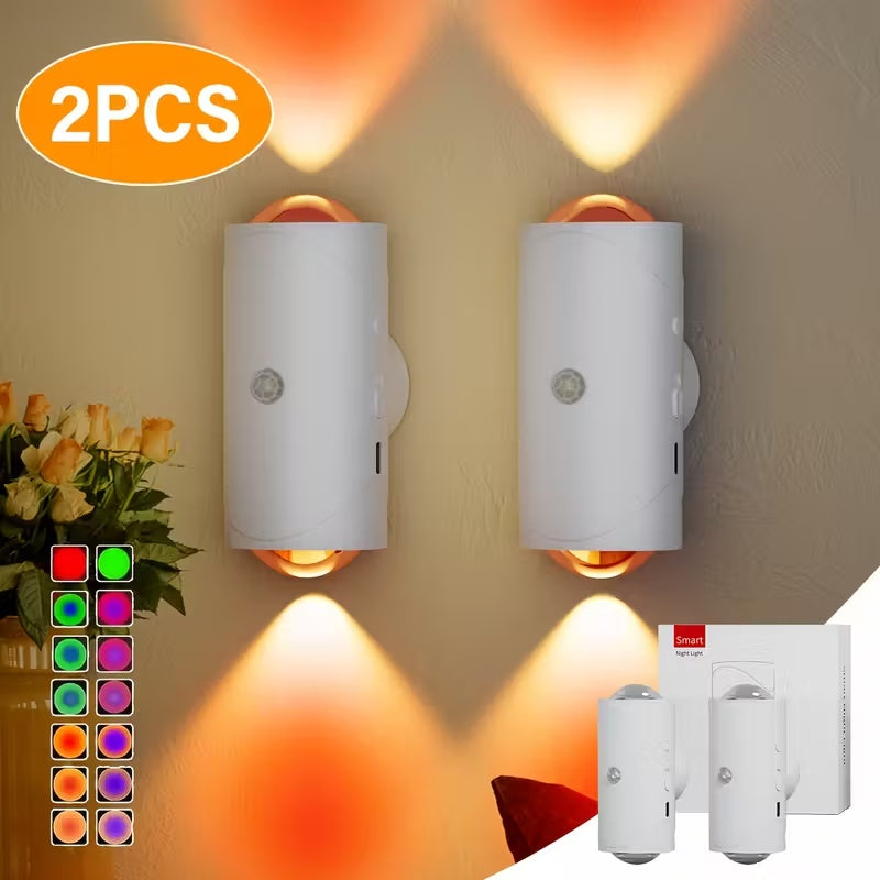 4PCS Color-sensing Motion Night, Wall, Cabinet, Decorative Lights