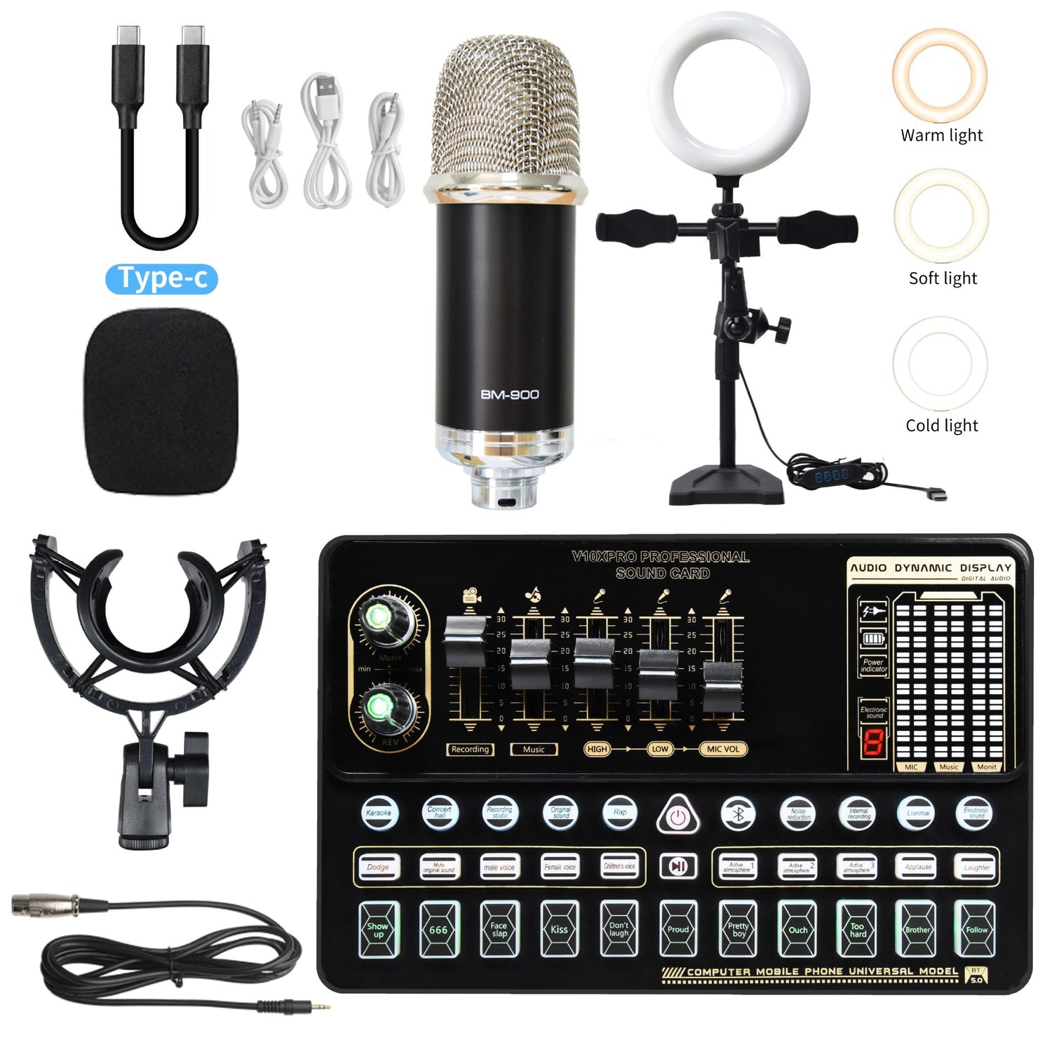 Sound Card Bm800 Set Microphone Stand Cell Phone Sound Card Set
