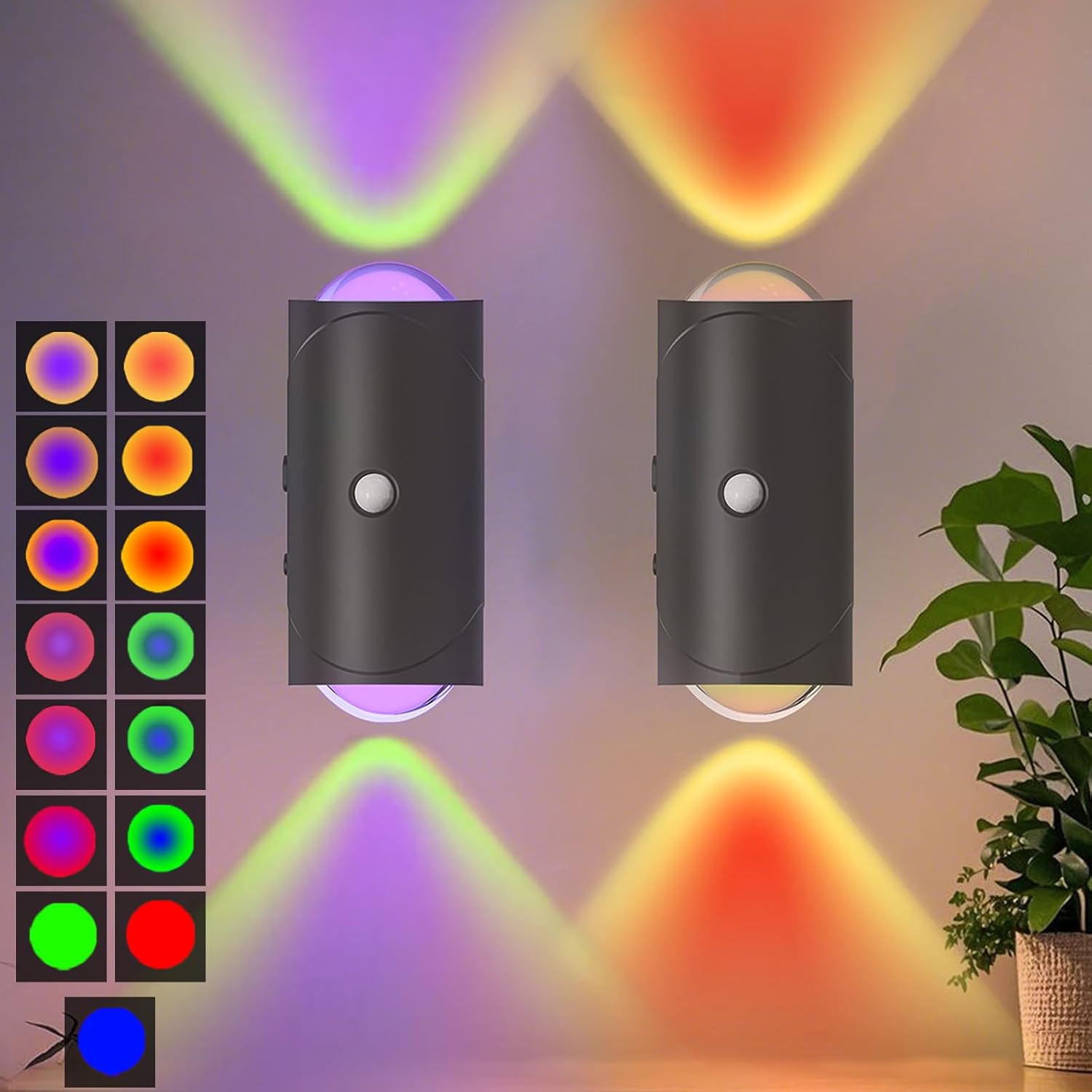 4PCS Color-sensing Motion Night, Wall, Cabinet, Decorative Lights