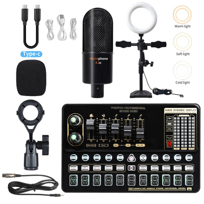 Sound Card Bm800 Set Microphone Stand Cell Phone Sound Card Set