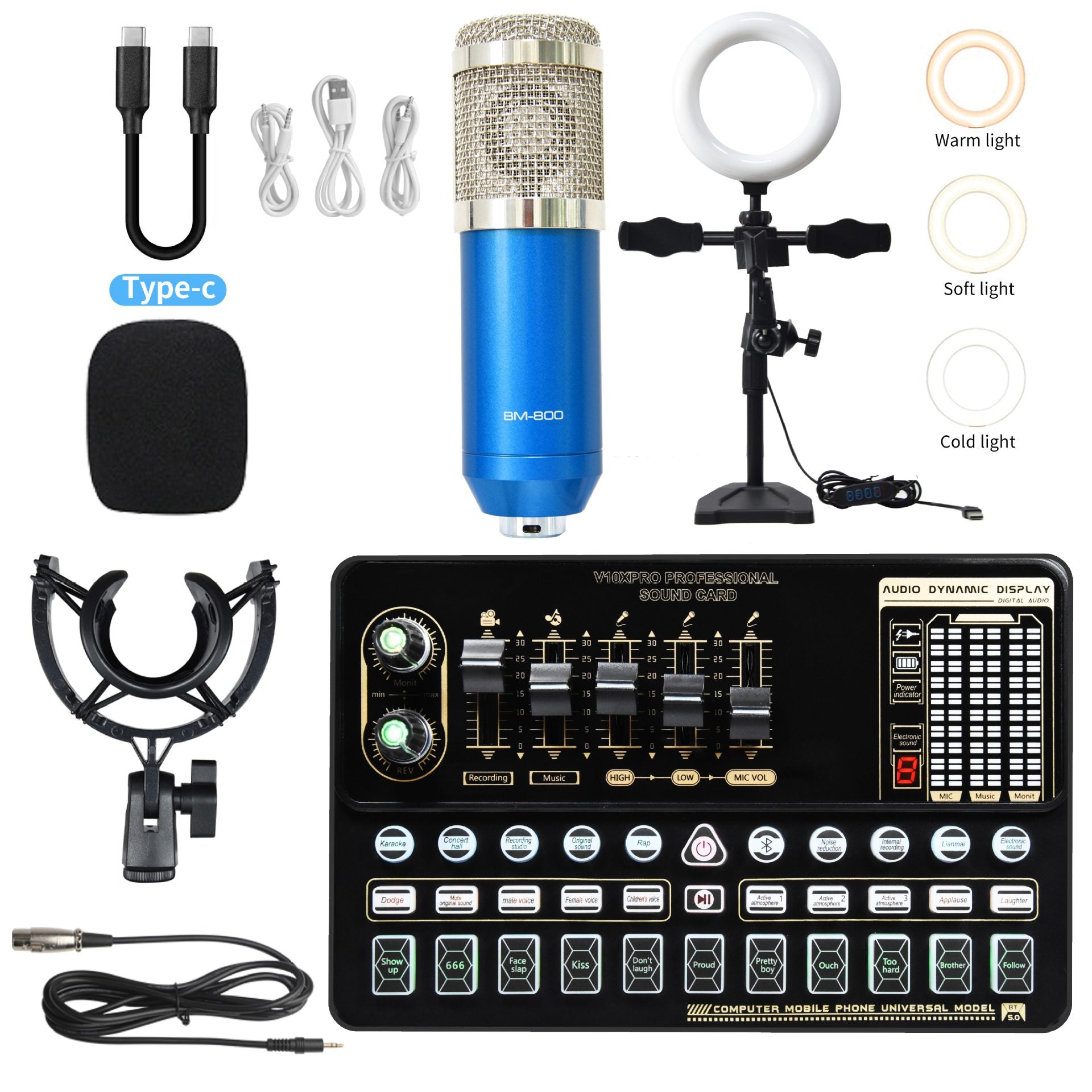 Bm800 Sound Card Set Microphone Stand Cell Phone Sound Card Set